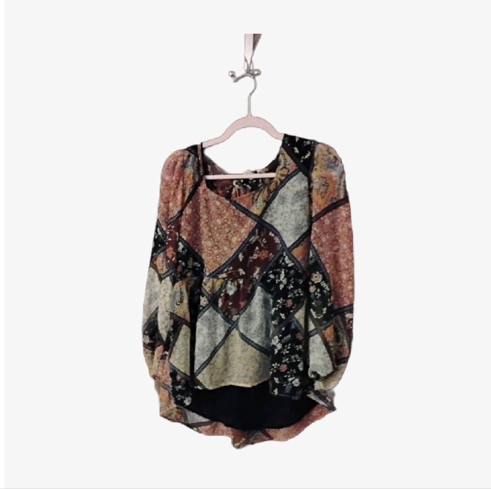 American Eagle Patchwork Top